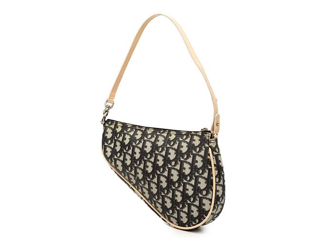 Pochette Saddle in tela rivestita Diorissimo nero Mini Dior - vista 2