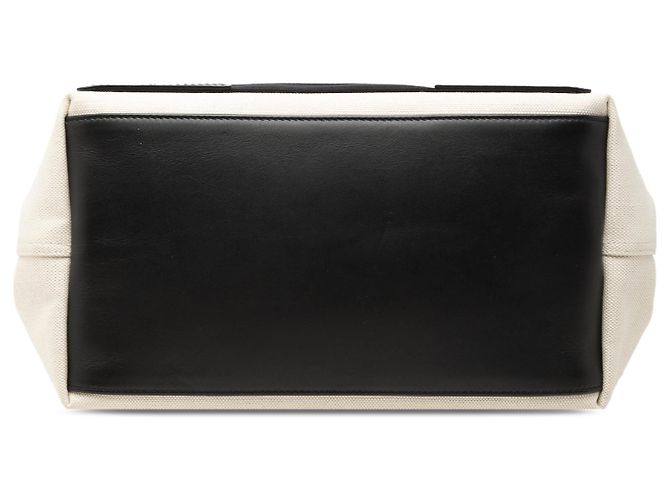 Borsa Tote Balenciaga White Canvas Navy Cabas Tote S Bianco - vista 3