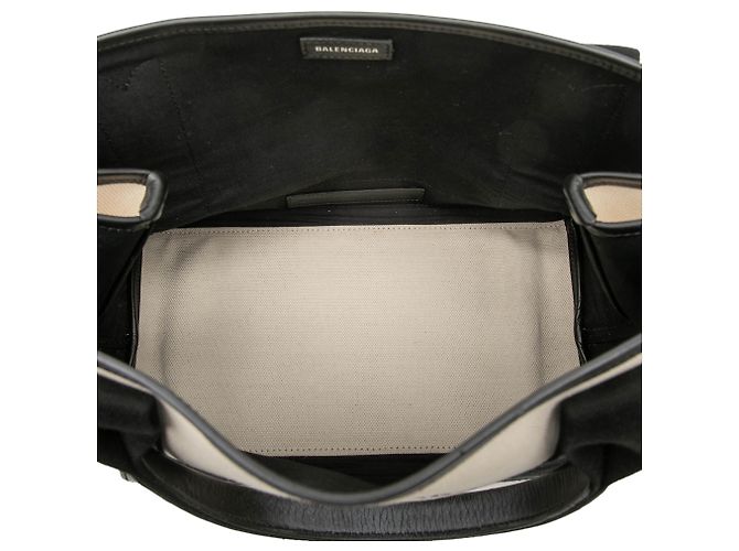 Borsa Tote Balenciaga White Canvas Navy Cabas Tote S Bianco - vista 4