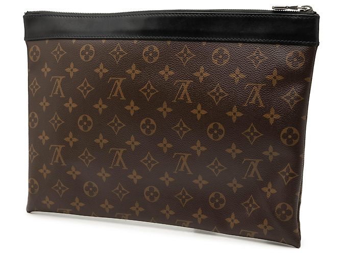 Louis Vuitton Marrone Monogram Macassar Discovery Pochette GM - vista 2