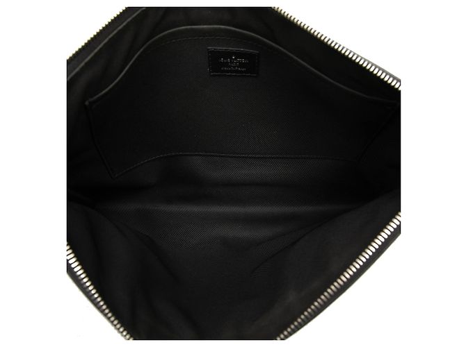 Louis Vuitton Marrone Monogram Macassar Discovery Pochette GM - vista 4