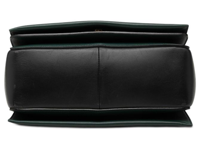 Céline Borsa a tracolla Celine Green Medium Shiny Smooth Calfskin Frame Verde Verde scuro - vista 3