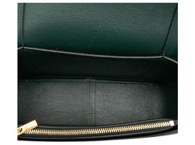 Céline Borsa a tracolla Celine Green Medium Shiny Smooth Calfskin Frame Verde Verde scuro - vista 4