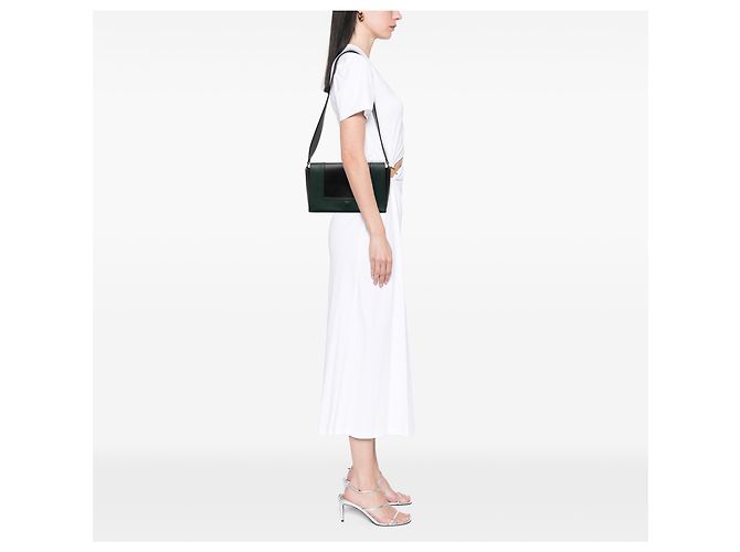 Céline Borsa a tracolla Celine Green Medium Shiny Smooth Calfskin Frame Verde Verde scuro - vista 7