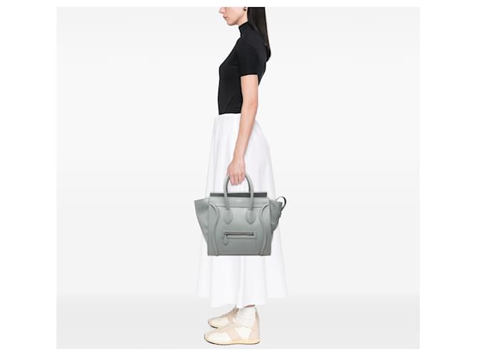 Luggage Céline Borsa Celine Gray Mini in pelle Marrone - vista 6