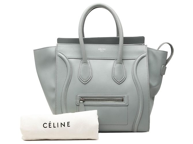 Luggage Céline Borsa Celine Gray Mini in pelle Marrone - vista 7