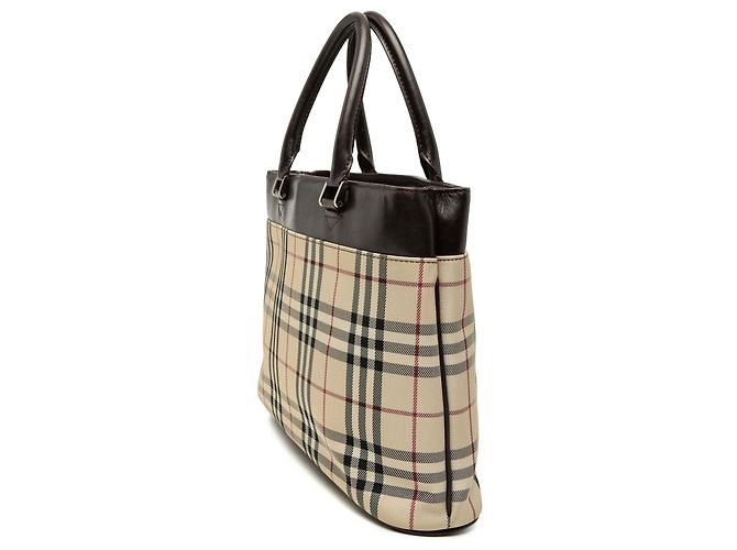 Burberry Beige House Check Canvas Tote - Ansicht 2