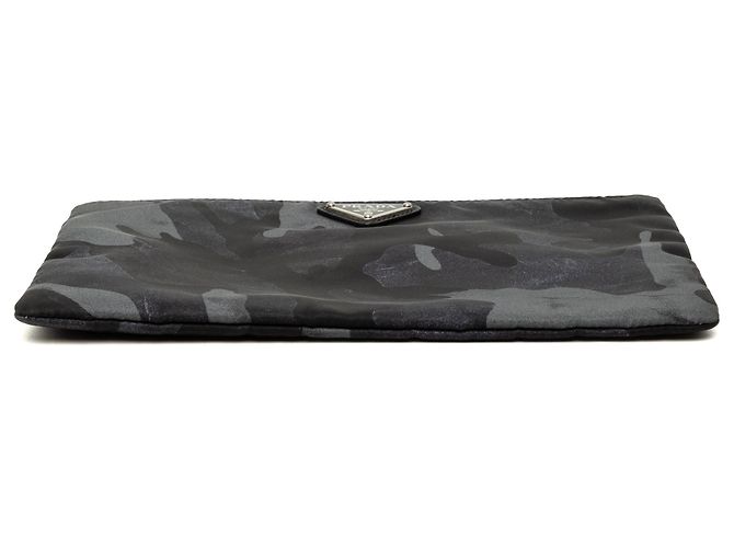 Clutch Prada Blue Tessuto Camouflage - vista 3