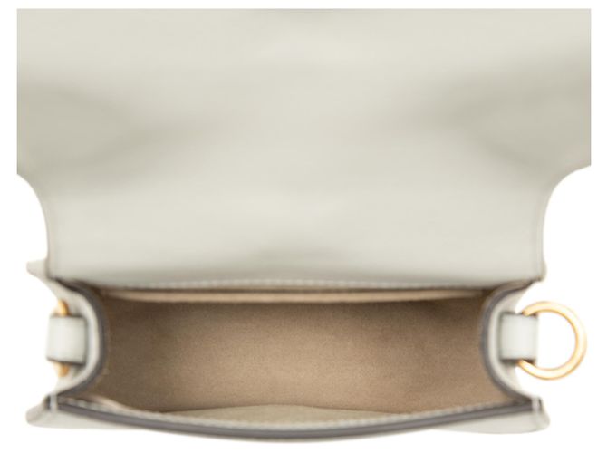 Borsa a tracolla Nile in pelle grigia piccola Chloé Marrone Grigio - vista 4
