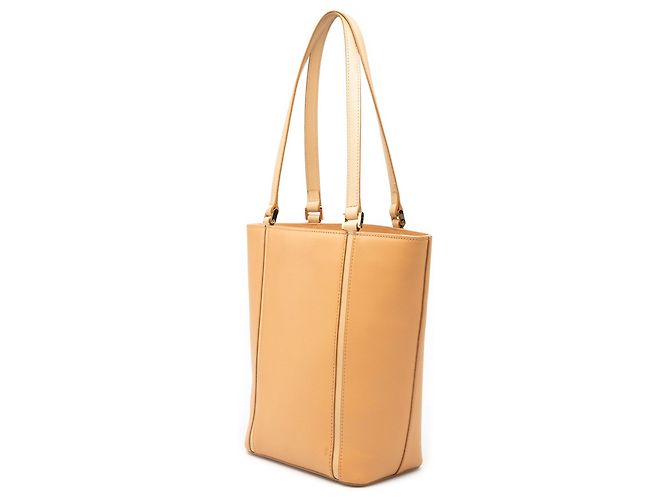 Tote in pelle marrone Burberry Caramello - vista 2