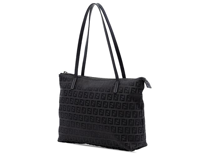 Fendi Black Zucchino Canvas Tote - view 2