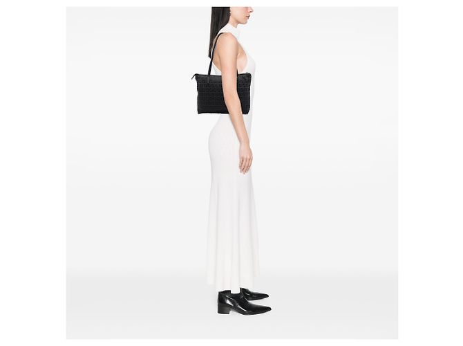 Fendi Black Zucchino Canvas Tote - view 7