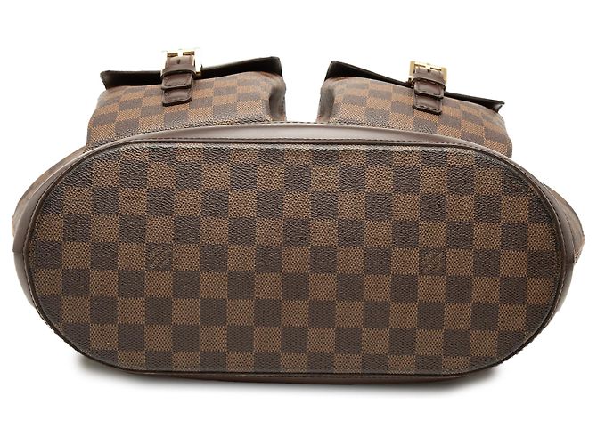 Louis Vuitton Marrone Damier Ebene Manosque GM - vista 3