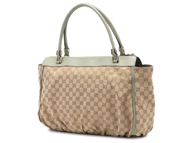 Gucci Abbey D Ring Tote aus beigem GG Canvas - Ansicht 2