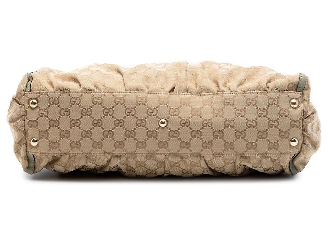 Gucci Abbey D Ring Tote aus beigem GG Canvas - Ansicht 3