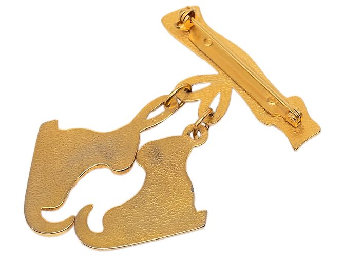 Spilla Hermès Les Fetes placcata in oro Gold D'oro - vista 2