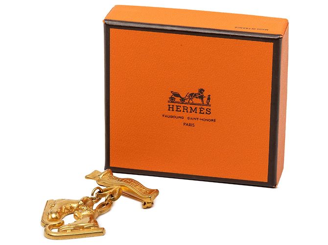 Spilla Hermès Les Fetes placcata in oro Gold D'oro - vista 4