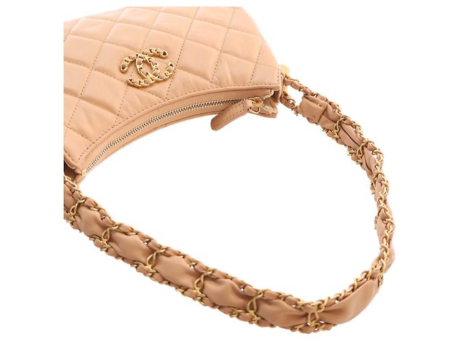 Chanel Beige Small Quilted Aged Calfskin Chanel 19 Hobo - vista 14