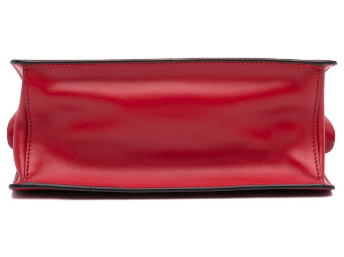 Borsa a tracolla Prada Red Saffiano and City Calf Light Frame Rosso - vista 3