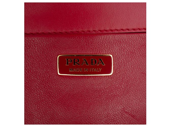 Borsa a tracolla Prada Red Saffiano and City Calf Light Frame Rosso - vista 5
