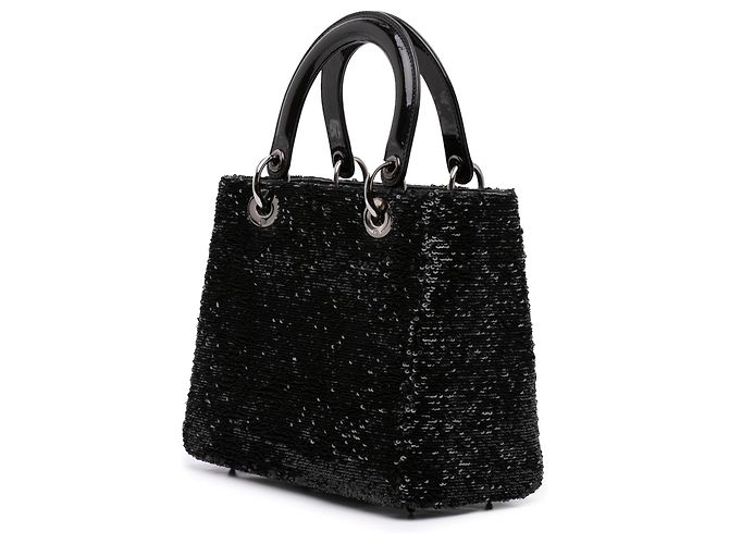 Dior Lady Dior Pailletten Schwarz Medium - Ansicht 2