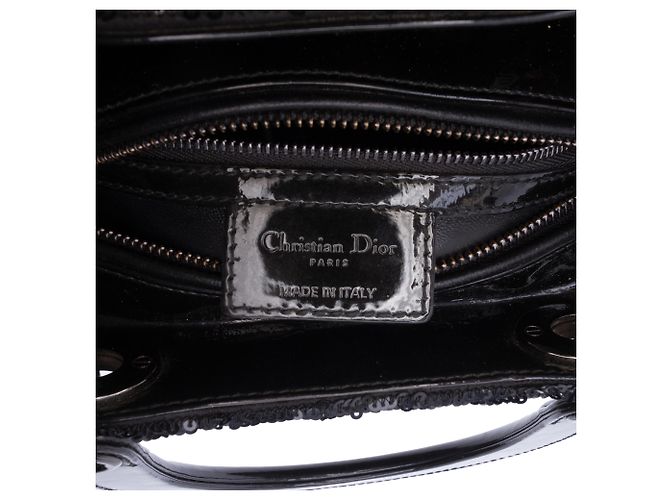 Dior Lady Dior Pailletten Schwarz Medium - Ansicht 5