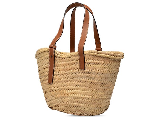 LOEWE Beige Medium Raffia Anagram Basket Tote - Ansicht 2