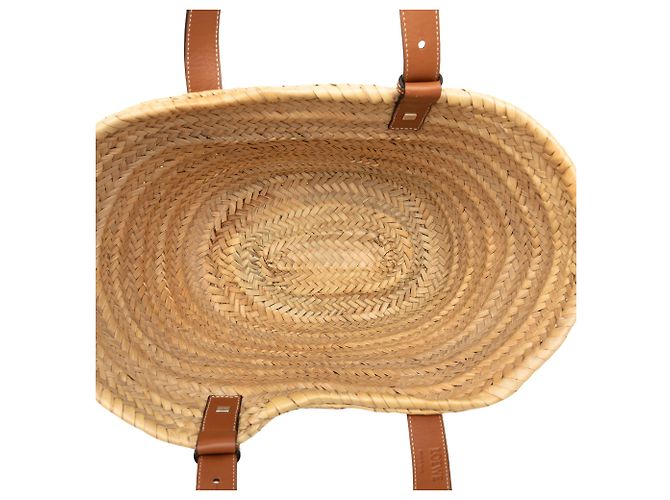 LOEWE Beige Medium Raffia Anagram Basket Tote - Ansicht 4