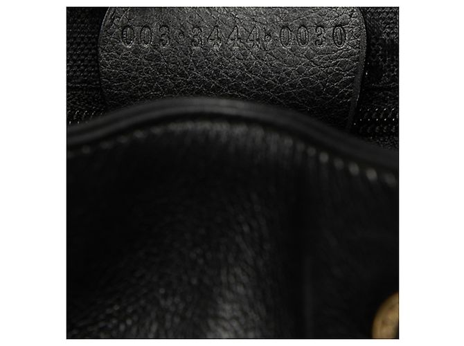 Gucci Black Calfskin Bamboo Drawstring Backpack - view 6