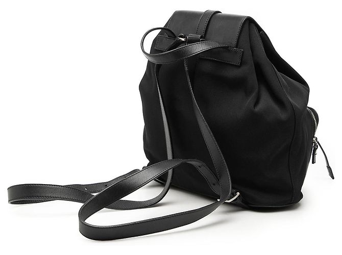 Gucci Black Canvas and Calfskin Jackie Drawstring Backpack - view 2
