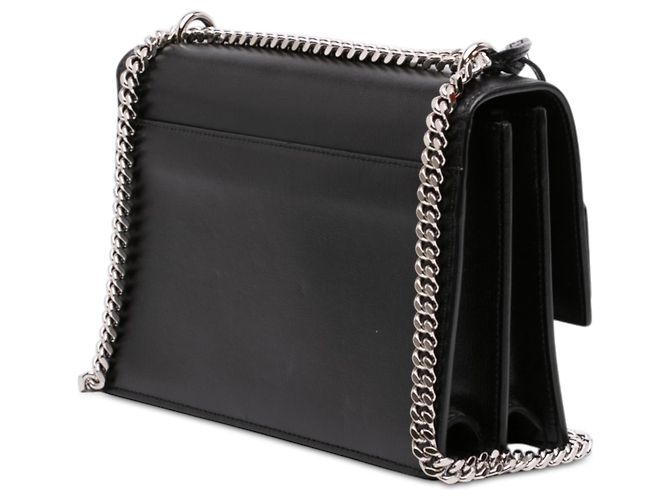 Saint Laurent Borsa a tracolla Monogram Sunset in pelle di vitello nera, misura Medium Nero - vista 2