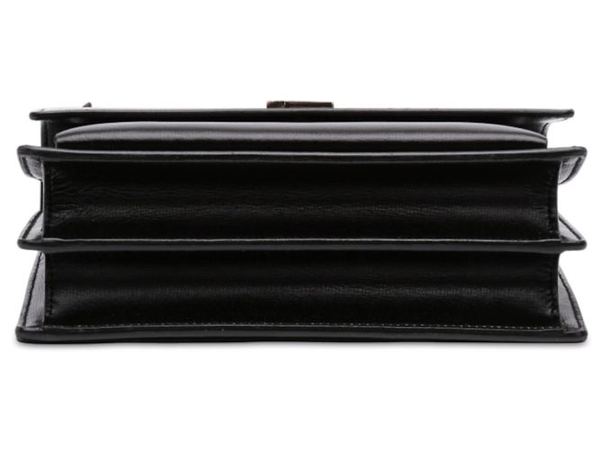 Saint Laurent Borsa a tracolla Monogram Sunset in pelle di vitello nera, misura Medium Nero - vista 3