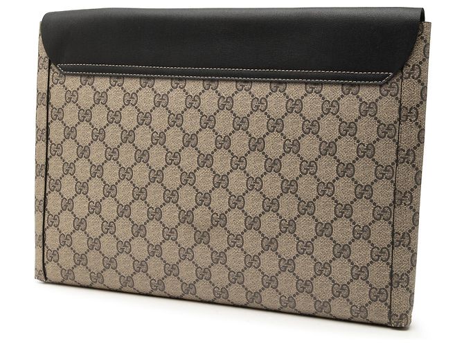 Clutch Gucci Beige Large GG Supreme - vista 2