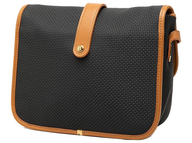 Borsa a tracolla Saint Laurent in PVC nero - vista 2