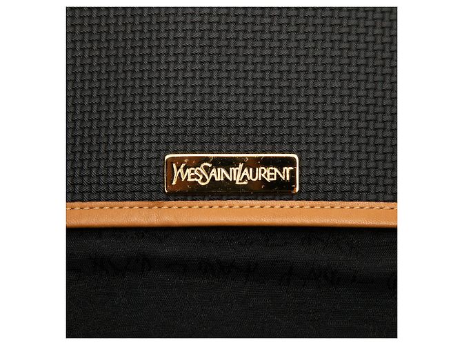Borsa a tracolla Saint Laurent in PVC nero - vista 5