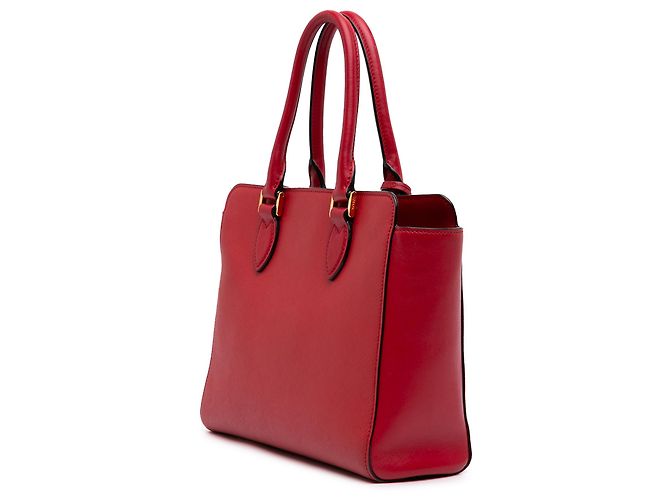 Sacote conversível Prada Red em Saffiano com acabamento em couro de vitelo macio Vermelho - vista 2