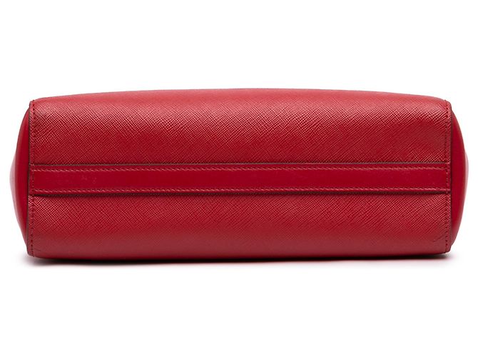 Sacote conversível Prada Red em Saffiano com acabamento em couro de vitelo macio Vermelho - vista 3
