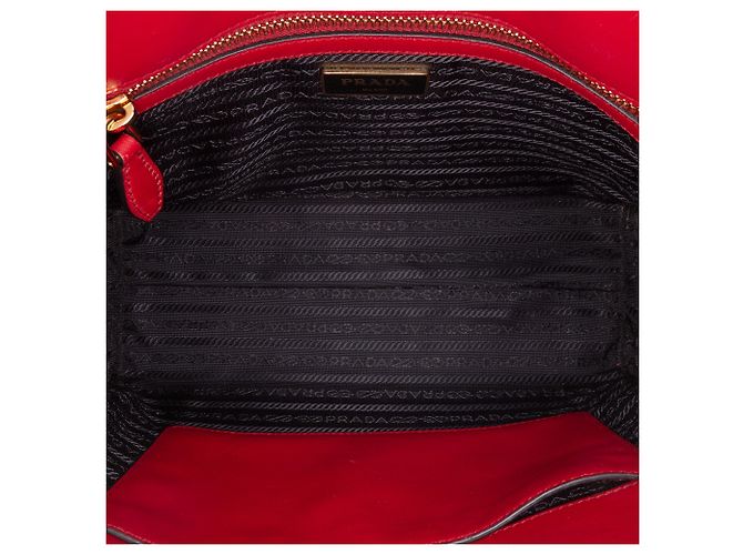 Sacote conversível Prada Red em Saffiano com acabamento em couro de vitelo macio Vermelho - vista 4