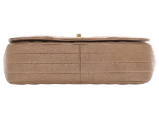 Chanel Gold Medium Chevron Iridescent Caviar Statement Flap D'oro - vista 5