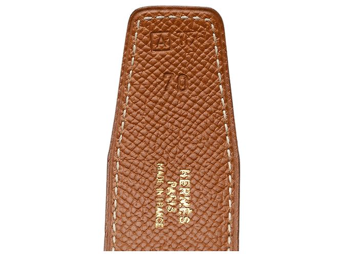Cintura reversibile Hermès Constance H in pelle Box nera e Courchevel - vista 6