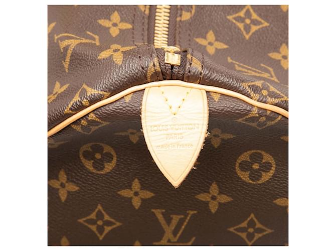 Louis Vuitton Marrone Monogram Keepall 55 - vista 4