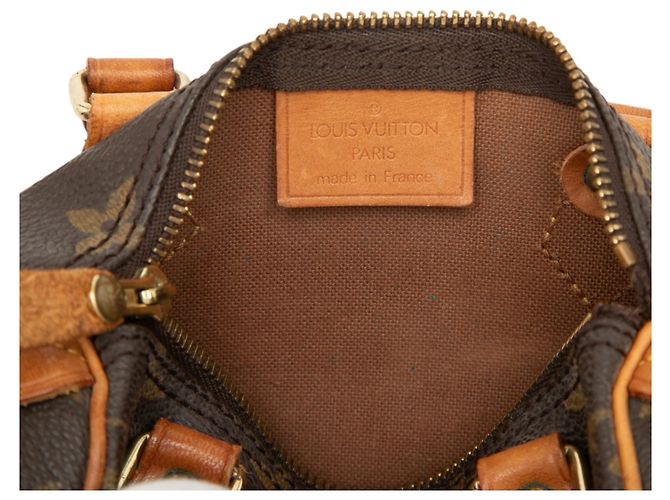 Louis Vuitton Brown Monogram Mini Speedy HL Marrone - vista 5
