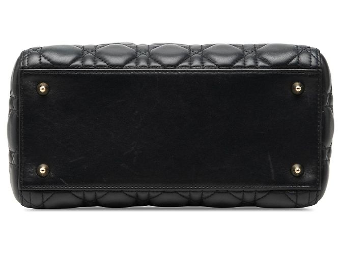 Lady Dior in agnello cannage nero misura Medium - vista 3