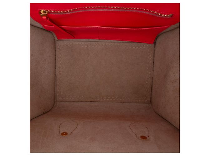 Céline Borsa Celine Red Small Smooth Calfskin Tie Knot Rosso - vista 4