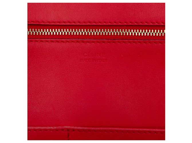 Céline Borsa Celine Red Small Smooth Calfskin Tie Knot Rosso - vista 5