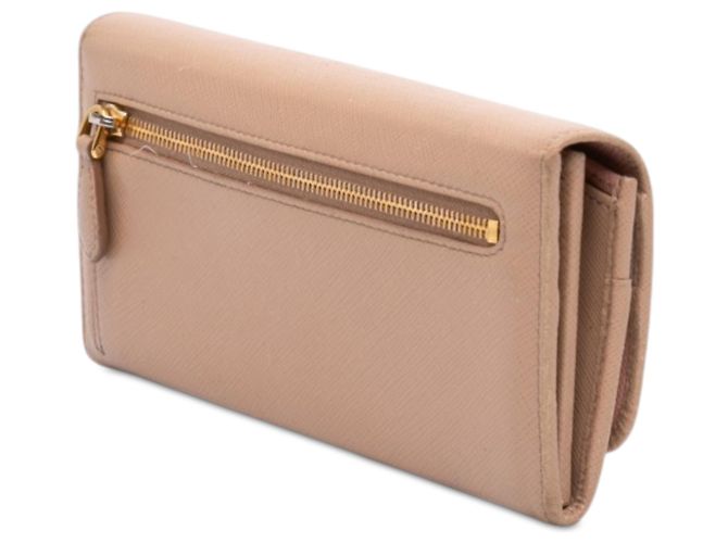 Prada Beige Saffiano Continental Flap Portemonnaie - Ansicht 2