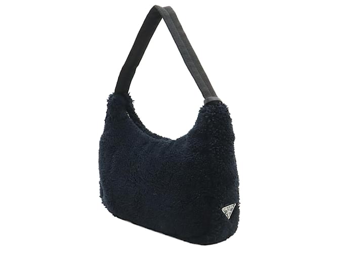 Borsa a tracolla Prada Black Mini Terry Re Edition 2000 Nero - vista 2