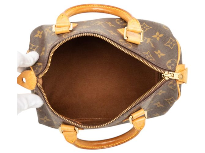 Louis Vuitton Marrone Monogram Speedy 25 - vista 4
