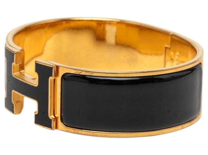 Bracciale Hermès Black Wide Enamel Clic Clac H PM Nero - vista 2