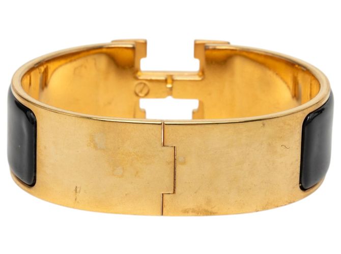 Bracciale Hermès Black Wide Enamel Clic Clac H PM Nero - vista 3